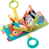 Infantino Livre textile suspendu avec jouets et couineur - Animaux