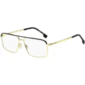 HUGO BOSS Monture optique en acier noir et doré