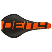 Deity Speedtrap Saddle Orange 140 mm