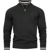 INDICODE JEANS Pull-over ' Swift ' gris / noir / blanc