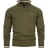 INDICODE JEANS Pull-over ' Swift ' bleu marine / marron / vert / blanc