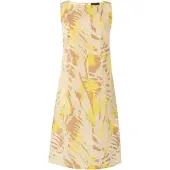 Comma Robe beige / marron / jaune / gris