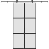 vidaXL Porte coulissante avec ferrure 102,5x205 cm Verre trempé & aluminium