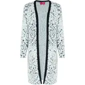 Swirly Cardigan noir / blanc