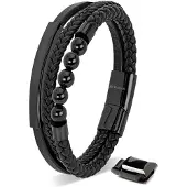 SERASAR Bracelet 'Pearl' noir