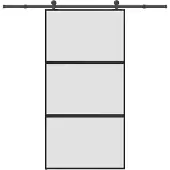 vidaXL Porte coulissante avec ferrure 102,5x205 cm Verre trempé & aluminium