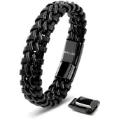 SERASAR Bracelet 'Steel' noir