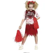 Guirca Zombie Cheerleader Girl Costume Rouge 10-12 Years