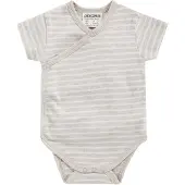Jacky Barboteuse / body 'BABY ON TOUR' beige chiné / blanc