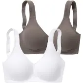 Petite fleur Soutien-gorge gris / blanc