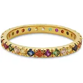 Maanesten Bague 'PARI' bleu / jaune / or / vert / violet
