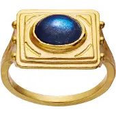 Maanesten Bague 'ROXANNE' bleu / jaune