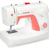 SINGER Simple 3210 - Machine à coudre mécanique, 10 points, 120 V, couleur white et rose