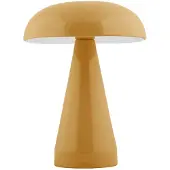 Leitmotiv Lampe à poser LED RACHEL en forme de champignon, sans fil, Ø 15,5 cm, jaune