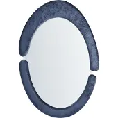 Beliani Miroir MASSAY Velours Bleu foncé