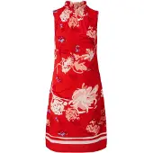 s.Oliver Black Label Robe bleu clair / rose / rouge / blanc