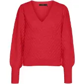 Vero moda Pull-over 'Stinna' rouge clair