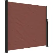 vidaXL Marquise latérale extensible brun 180x600 cm