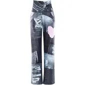 Winshape Pantalon de sport 'CUL101C' gris / gris denim / rose / blanc