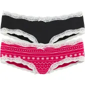 LASCANA Slip rouge sang / noir / blanc