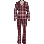 LASCANA Pyjama rouge / rouge foncé / noir / blanc