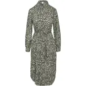 QS Robe-chemise vert / vert foncé