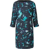 Comma Robe bleu nuit / jade / blanc