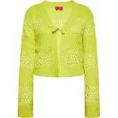 Swirly Cardigan vert fluo