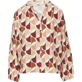 s.Oliver Chemisier beige / rouille / rouge carmin / blanc