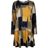 Apricot Robe ' ' beige / bleu marine / jaune