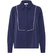 B.young Chemisier 'Idaline' bleu foncé / blanc