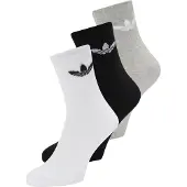 Adidas Originals Chaussettes 'Trefoil' gris chiné / noir / blanc