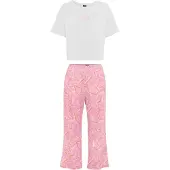 LASCANA Pyjama orange clair / rose / blanc
