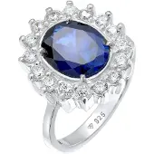 Elli Bague 'Glamour' bleu foncé / argent