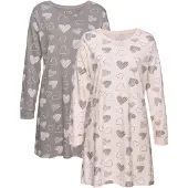 Vivance Chemise de nuit gris / rose pastel
