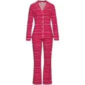 LASCANA Pyjama 'XMas Dog Classic' rouge / blanc