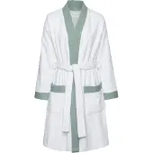 Vivance Peignoir court 'Dreams' vert foncé / blanc