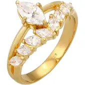 Elli PREMIUM Bague or / transparent