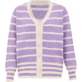 SANIKA Cardigan crème / violet pastel
