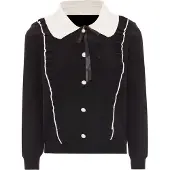 Nascita Cardigan noir / blanc naturel