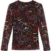 s.Oliver T-Shirt brun foncé / violet / rouge / blanc