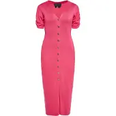 NAEMI Robes en maille rose