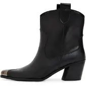 CESARE GASPARI Bottes de cowboy or / noir