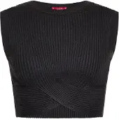 Swirly Tops en tricot noir