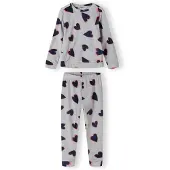 MINOTI Pyjama marine / gris clair / saumon