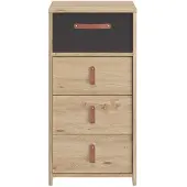 Gautier - Gami Chiffonnier Liam 4 tiroirs - chêne artisan