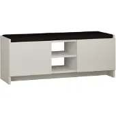CALICOSY Woody Fashion Shoe Cabinet | 100% Mélamine | Blanc | 110x43x37 cm