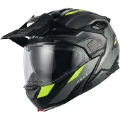 NEXX X.Lifecountry Terra Carbon Mat Gris Neon Jaune Casque Modulable Taille S