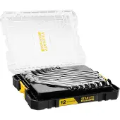 Stanley Jeu de clés mixtes 12 pièces (10 mm, 11 mm, 12 mm, 13 mm, 14 mm, 15 mm, 16 mm, 17 mm, 6 mm, 7 mm, 8 mm, 9 mm)
