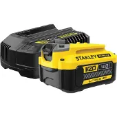 Stanley Kit 1 batterie LITHIUM-ION 18V 4Ah et Chargeur 2Ah Gamme V20 - Fatmax SFMCB14M1-QW